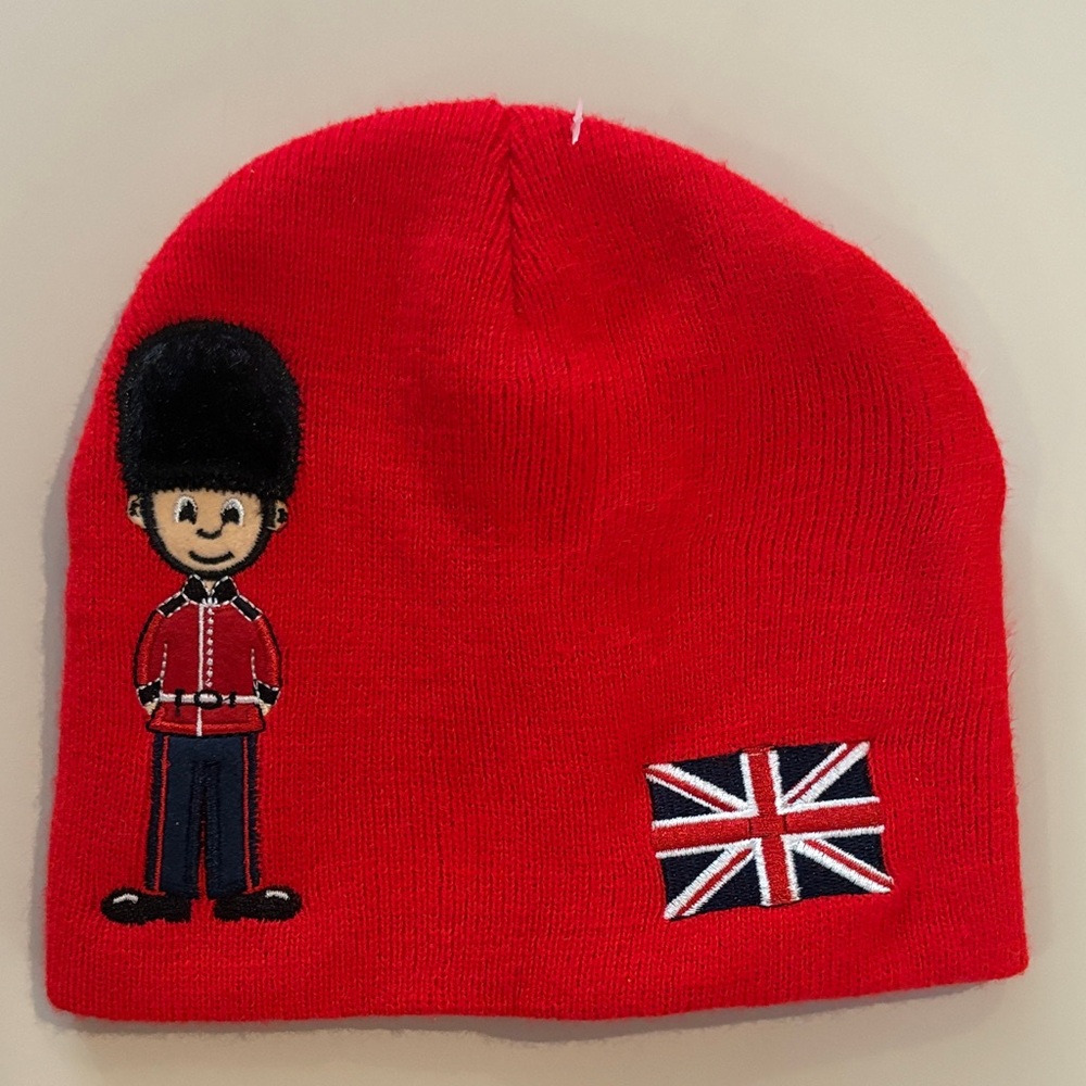 The Great British Collection Red Guardsman Beanie Cap. Charming Hat Boy/ Girl
